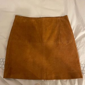 ASOS Mini Skirt in Suede - Tan